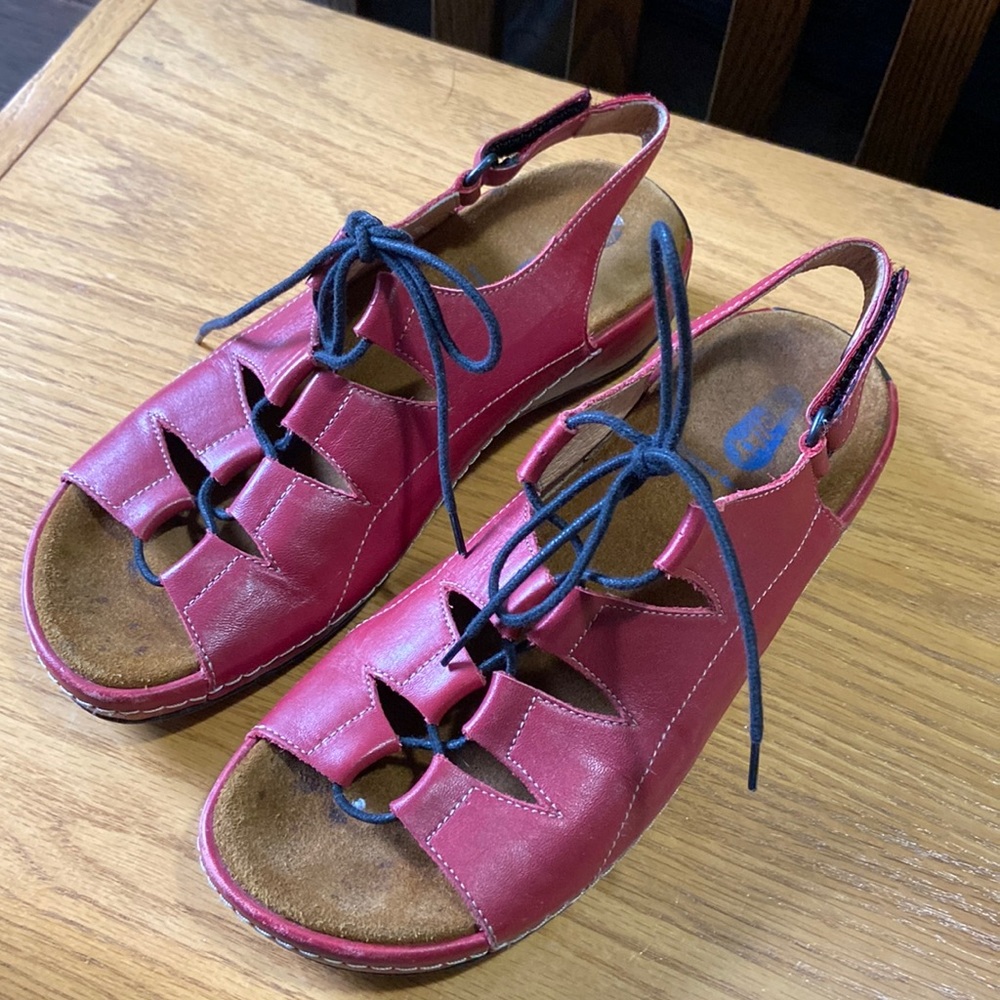 Wolky red sandals